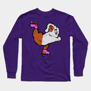 Rollerskating Guinea Pig Long Sleeve T-Shirt